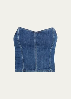 LE JEANAvery Denim Corset Top