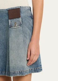 LoewePleated Mini Skirt