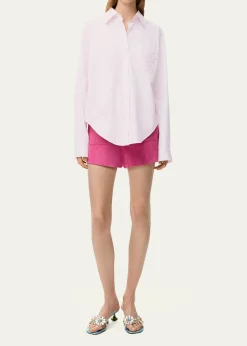 Loewex Paula's Ibiza Anagram-Pocket Button-Down Shirt