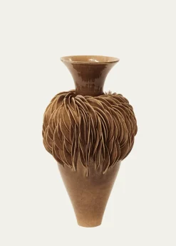 LORENE CAVAGNA CERAMIQUEFractal Stoneware Vase, 14"