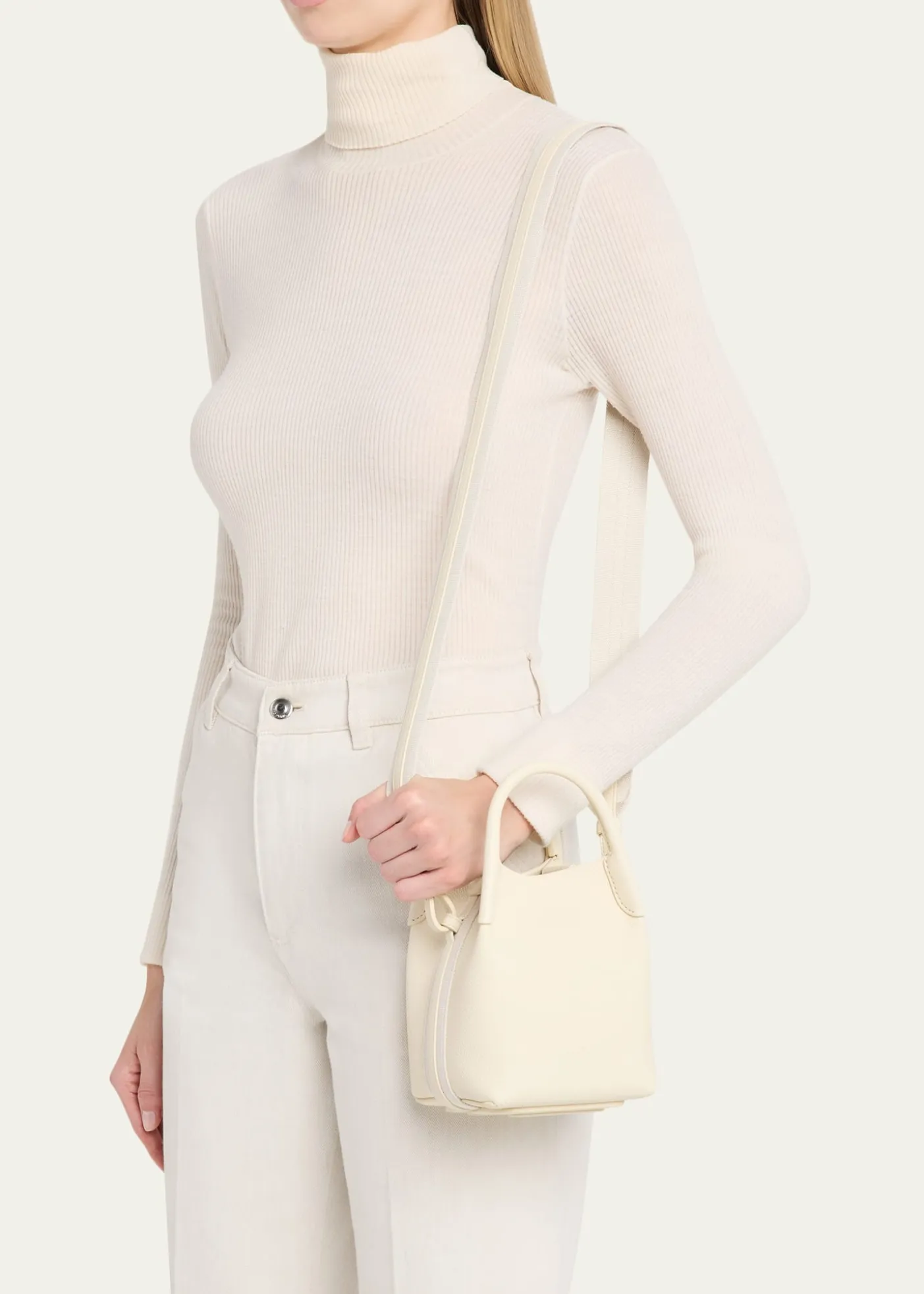 Loro PianaBale Micro Grain Leather Crossbody Bag
