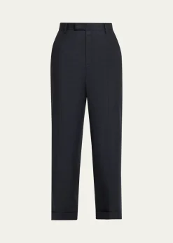 Loro PianaLouis Linen-Wool Cropped Trousers