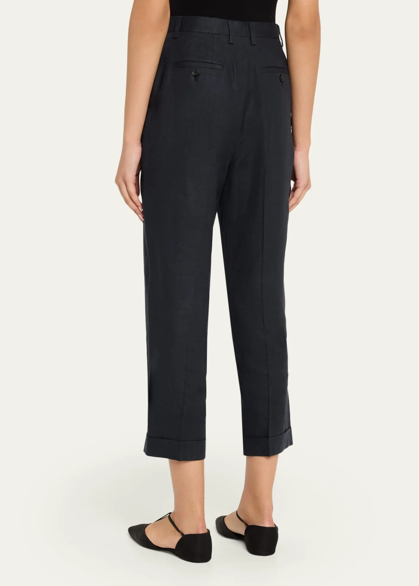 Loro PianaLouis Linen-Wool Cropped Trousers