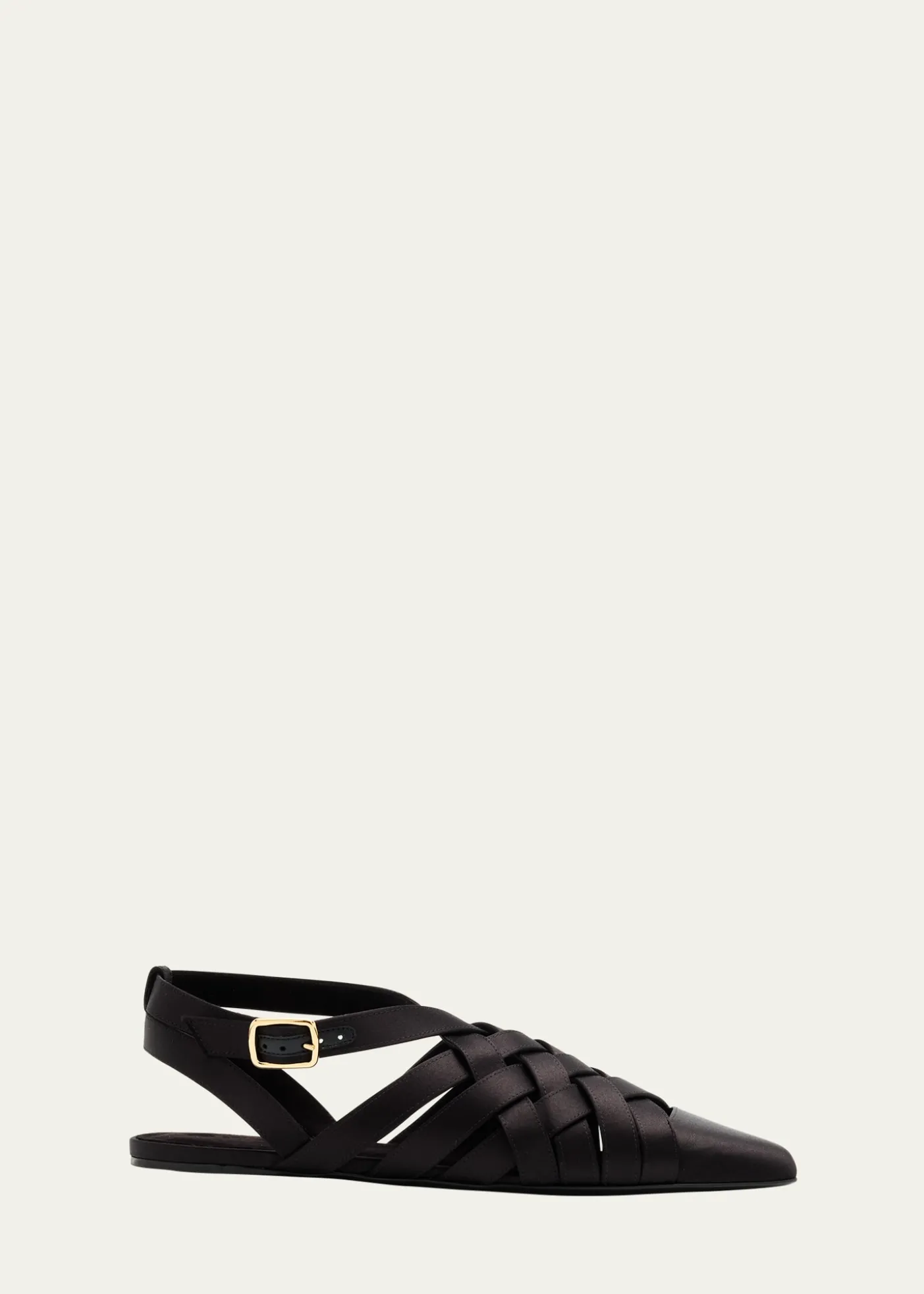 Loro PianaSilene Satin Slingback Ballerina Flats