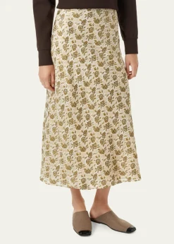 Loro PianaSimona Floral Silk Fil Coupé Midi Skirt