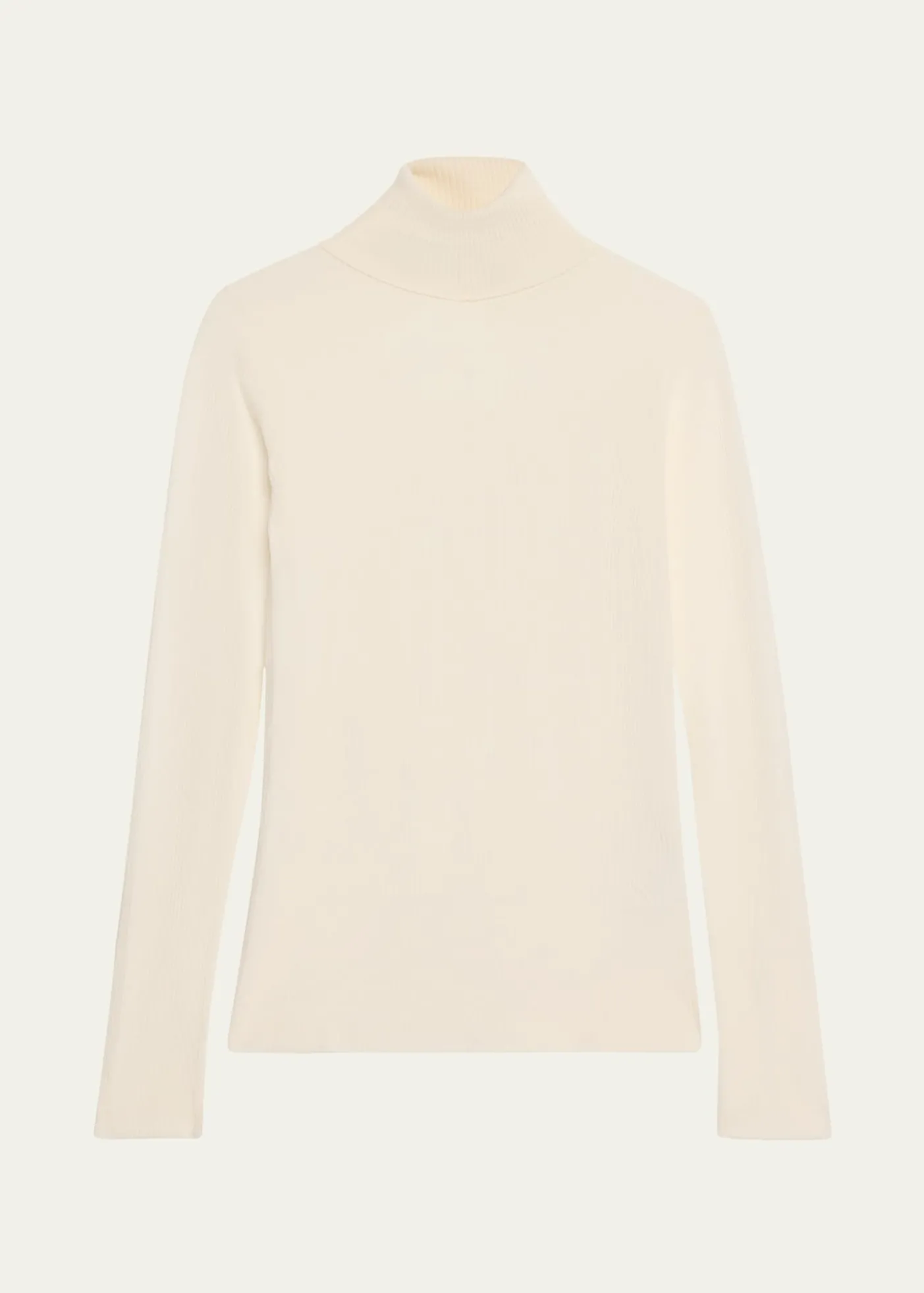 Loro PianaTaupo Ribbed Wool Turtleneck