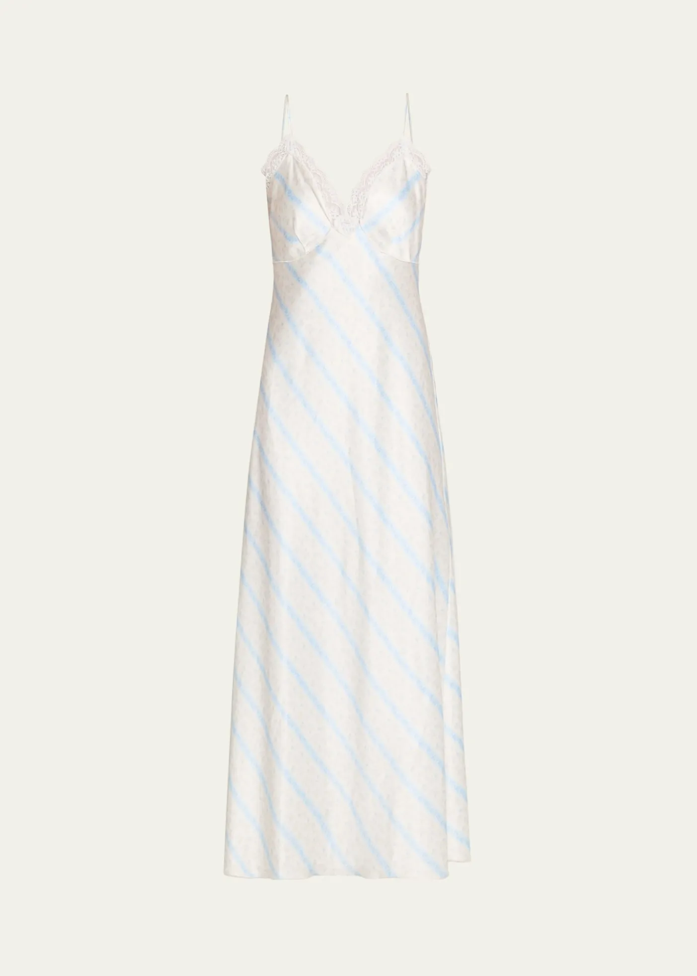 LoveShackFancyManuela Floral Satin Slip Dress