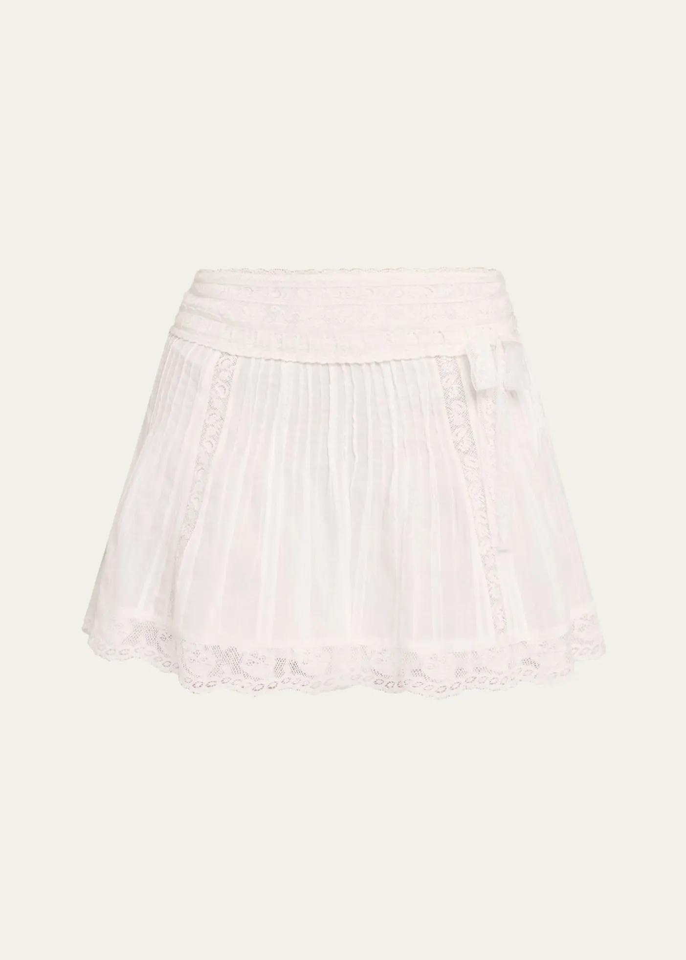 LoveShackFancySolena Cotton Victorian Mini Skirt