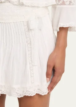 LoveShackFancySolena Cotton Victorian Mini Skirt