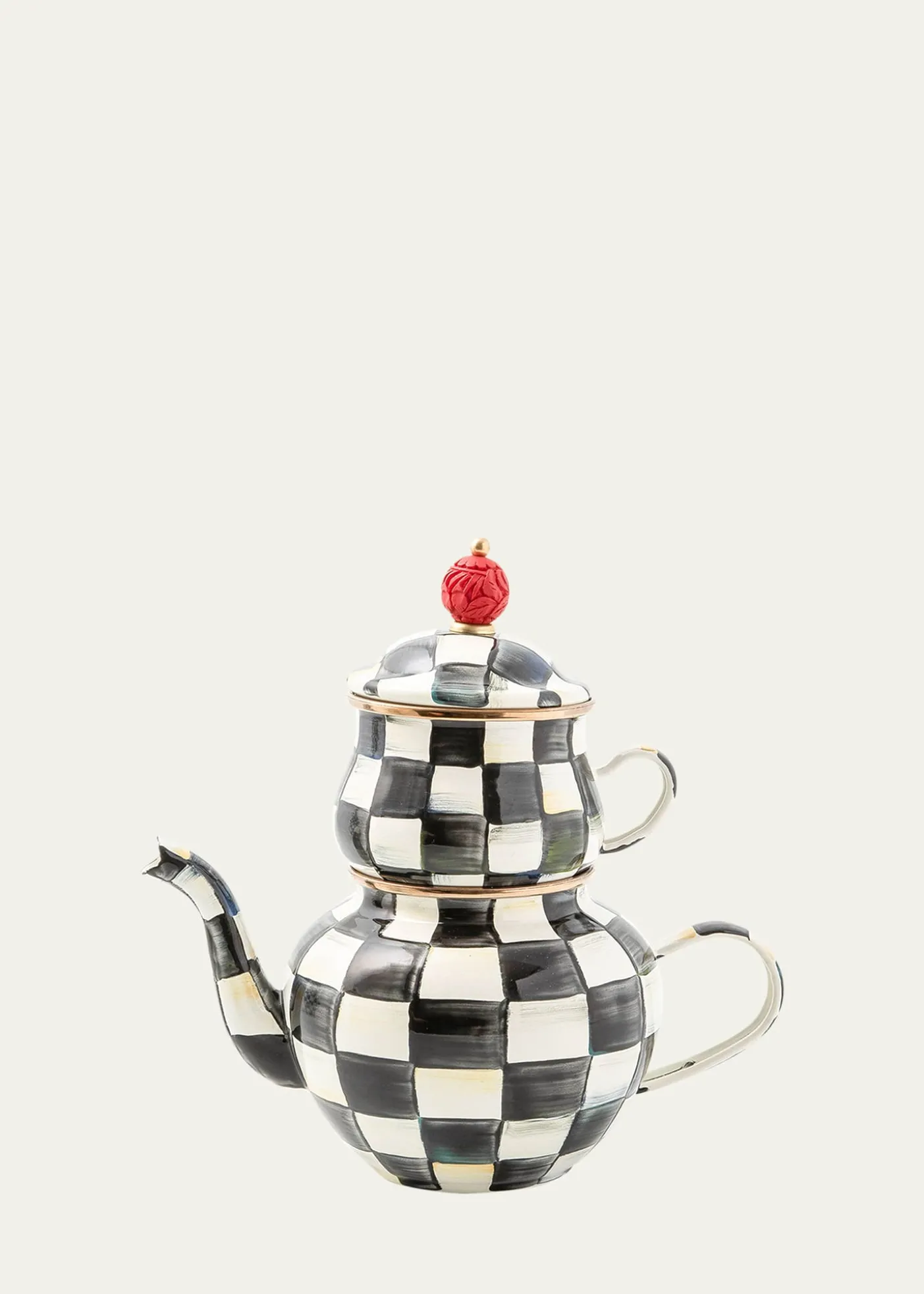 MacKenzie-ChildsCourtly Check Enamel High Tea