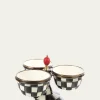 MacKenzie-ChildsCourtly Check Enamel Triple Bowl Server