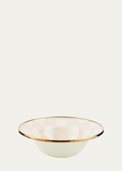 MacKenzie-ChildsRosy Check Enamel Breakfast Bowl