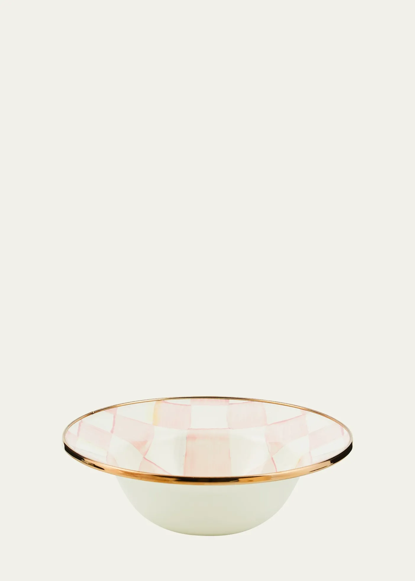 MacKenzie-ChildsRosy Check Enamel Breakfast Bowl