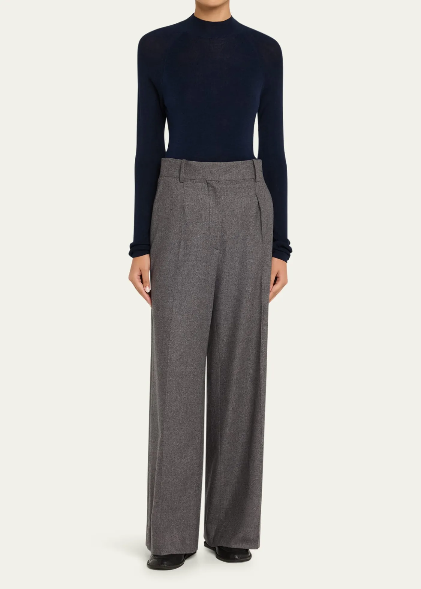 Majestic FilaturesFine Knit Merino Wool-Silk Sweater