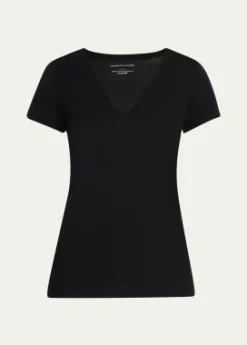Majestic FilaturesV-Neck Organic Cotton T-Shirt