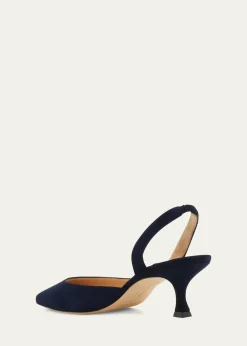 Manolo BlahnikCarolyne Kitten-Heel Halter Pumps
