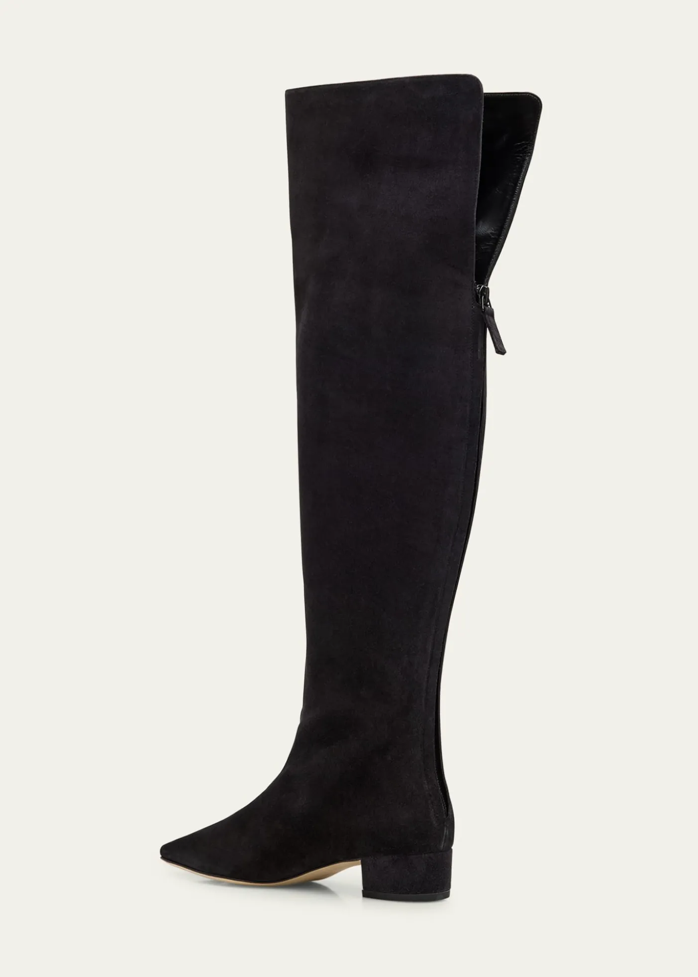 Manolo BlahnikGore Suede Block Heel Knee Boots