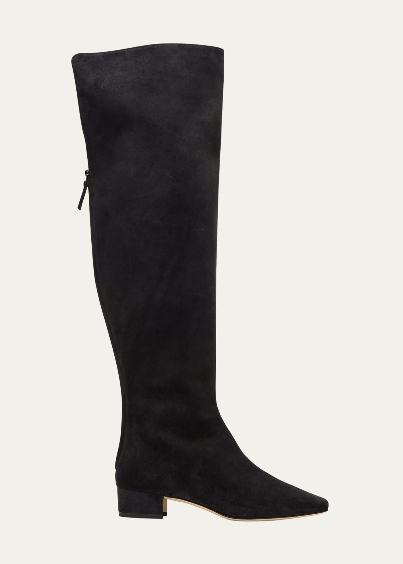 Manolo BlahnikGore Suede Block Heel Knee Boots