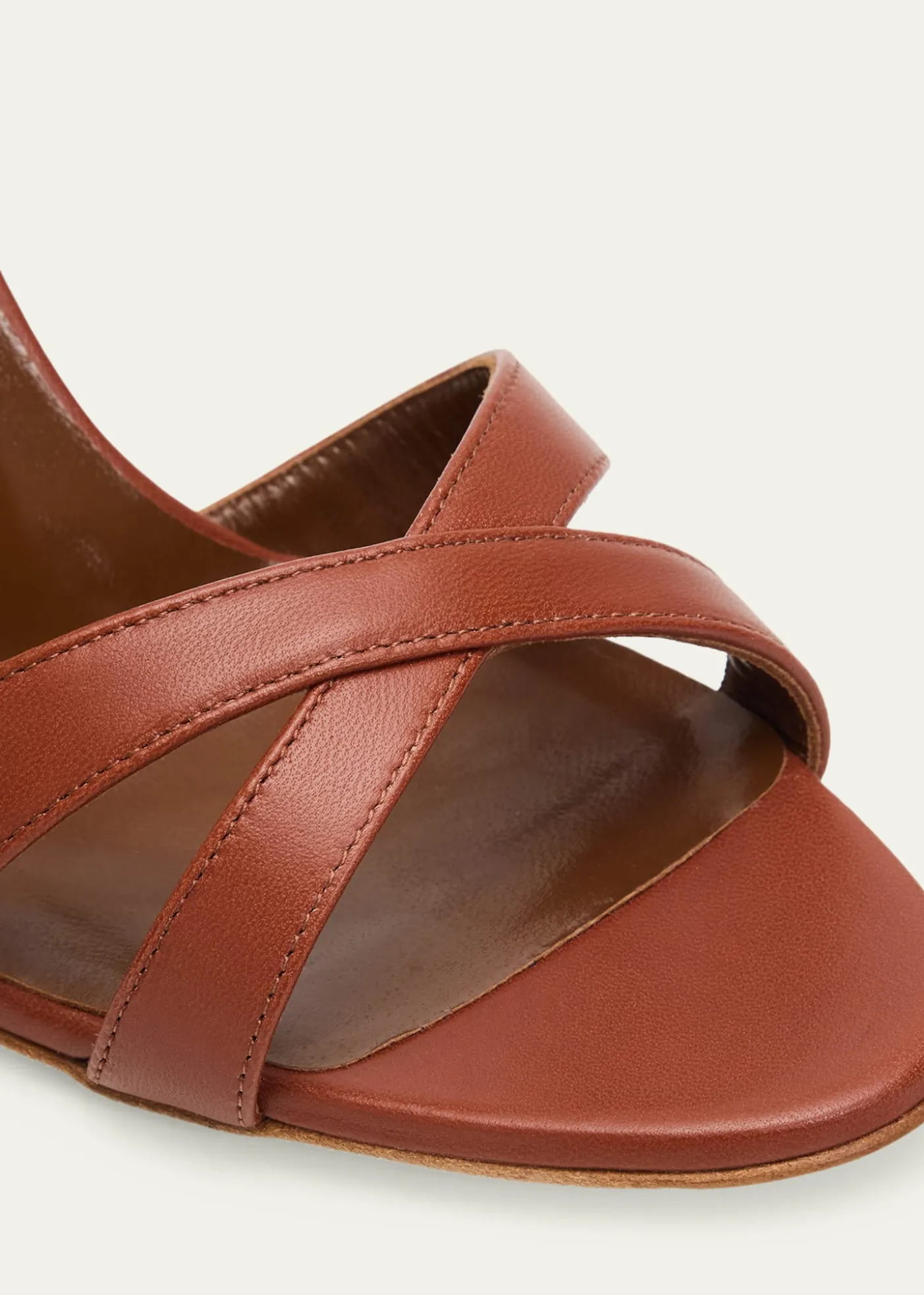 Manolo Blahnik90mm Callasli Crossover Leather Slingback Sandals