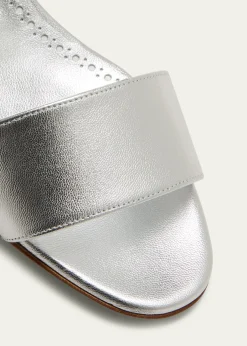 Manolo BlahnikPatopia Metallic Slingback Sandals