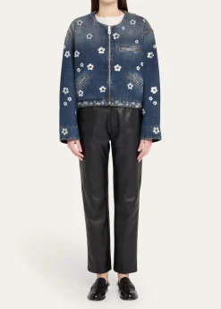 Marc JacobsDaisy Sequined Denim Crop Jacket