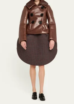 Marc Jacobs RunwayCheck Wool Circular Skirt