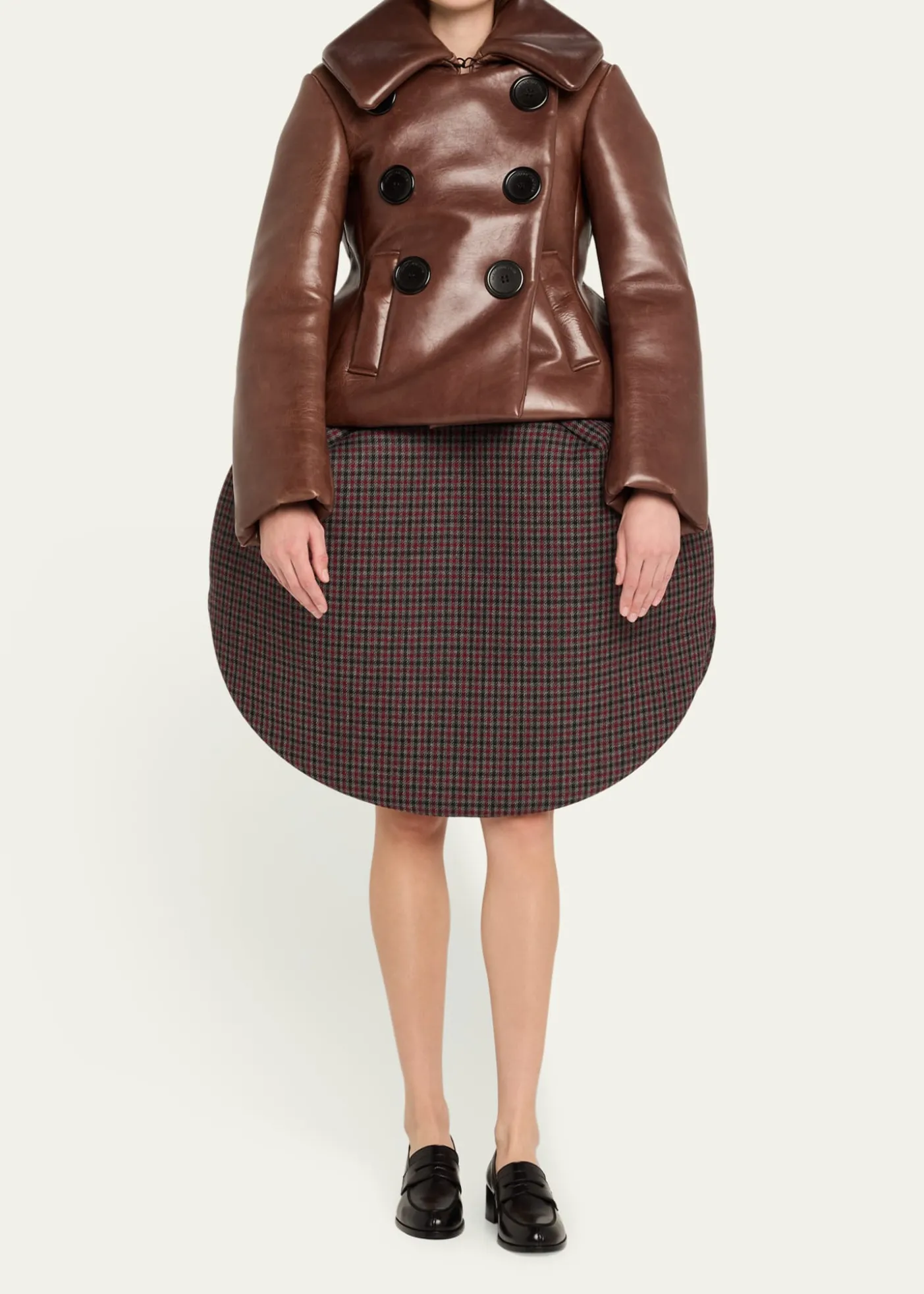 Marc Jacobs RunwayCheck Wool Circular Skirt