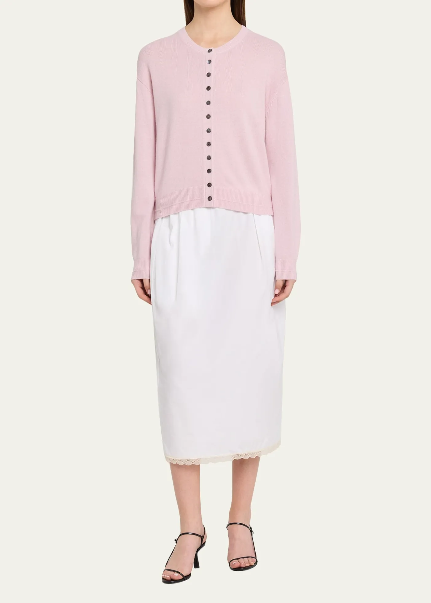 MARIA MCMANUSLace-Trim Midi Tulip Skirt