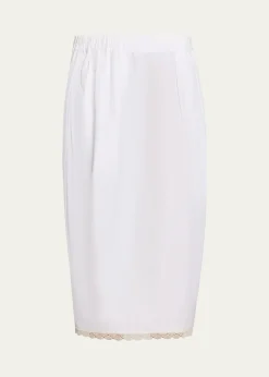 MARIA MCMANUSLace-Trim Midi Tulip Skirt
