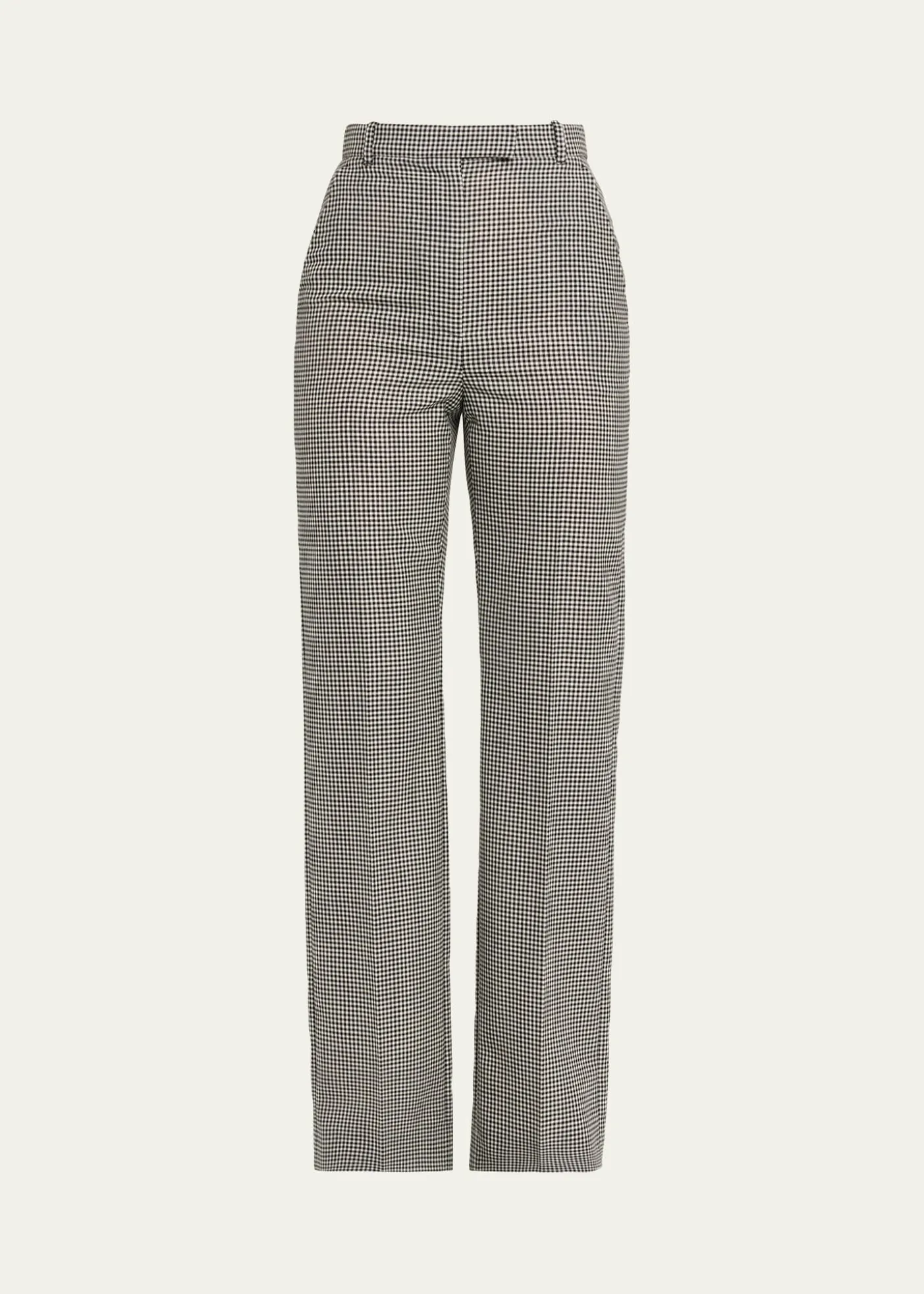 McQueenGingham Check Straight-Leg Trousers