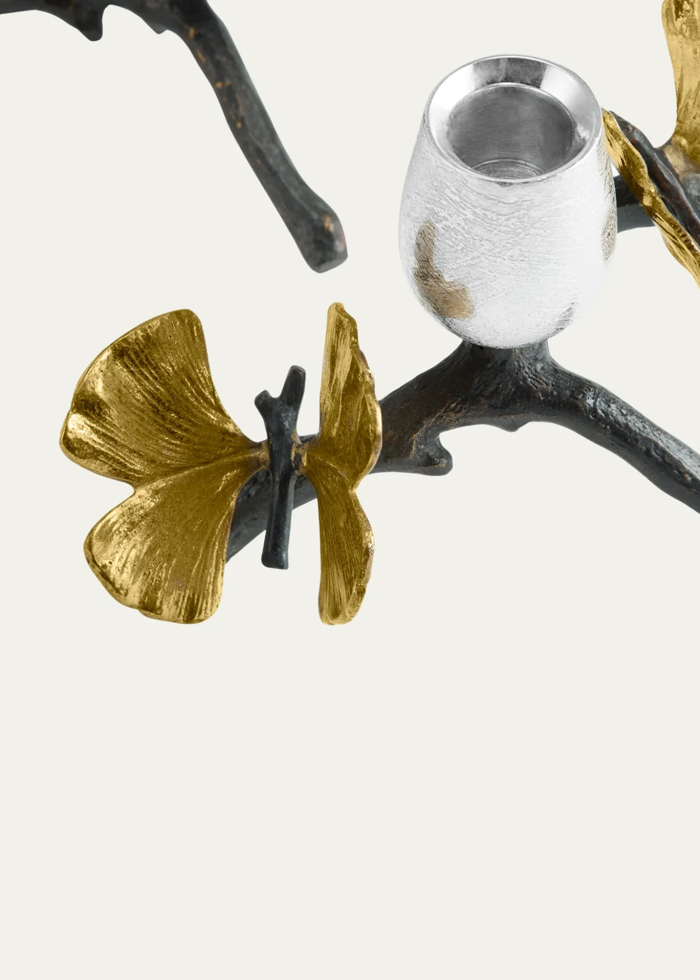 Michael AramButterfly Ginkgo Candleholders Low S/2