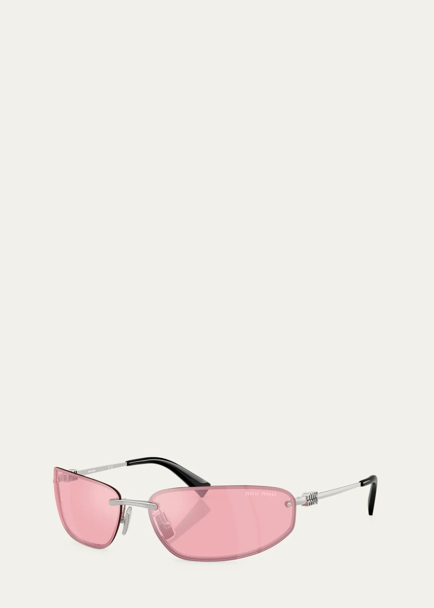 Miu MiuA50S Rimless Oval Metal Sunglasses