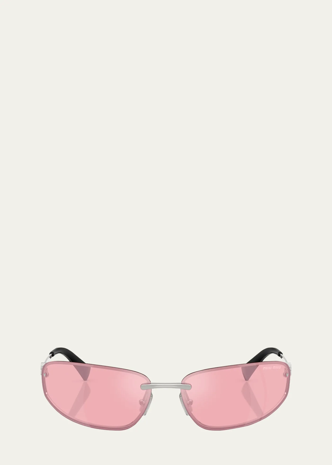 Miu MiuA50S Rimless Oval Metal Sunglasses