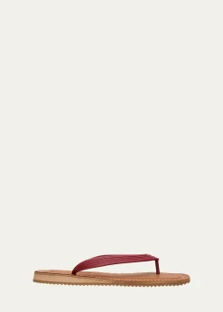 Miu MiuLogo Flat Thong Sandals