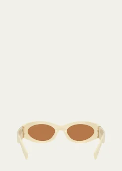 Miu Miu0MU 11WS Acetate Oval Sunglasses