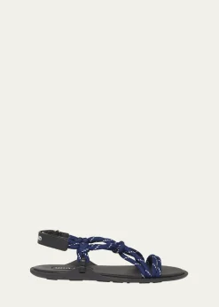 Miu MiuNastro Cross Rope Grip-Strap Sandals
