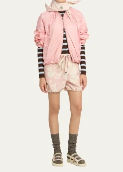 MonclerFloral-Print Drawstring Shorts