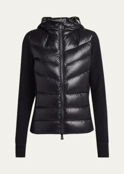 Moncler GrenoblePadded Down Zip-Up Hoodie Cardigan