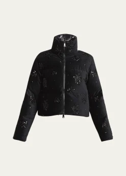 MonclerNelles Embellished Down Puffer Jacket