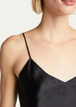 Nili LotanIsabella Satin Cami Top, Black