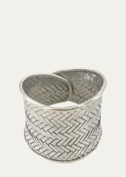Nomi KSilvertone Cuff Napkin Rings, Set of 4