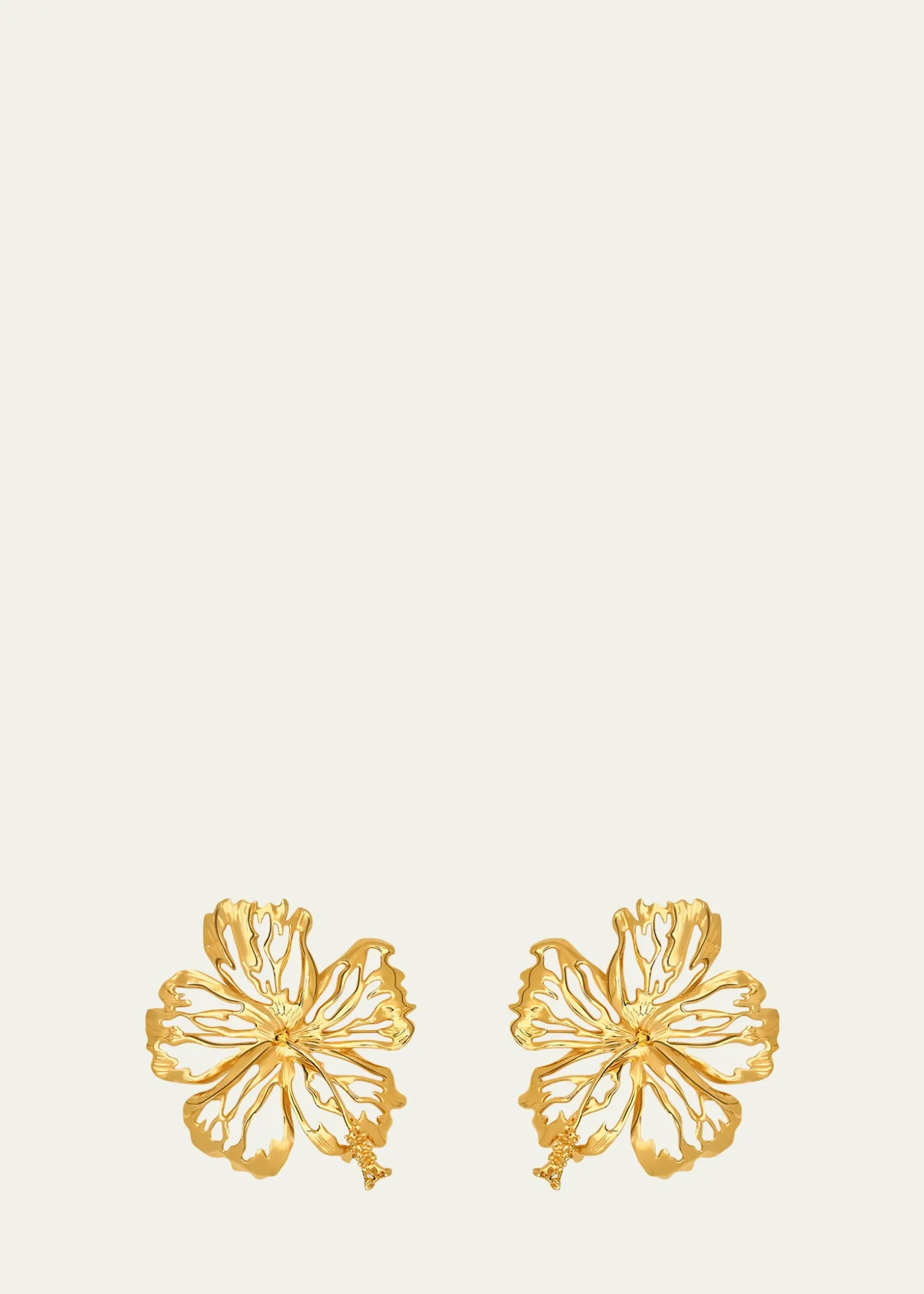 Oscar de la RentaOpenwork Hibiscus Earrings