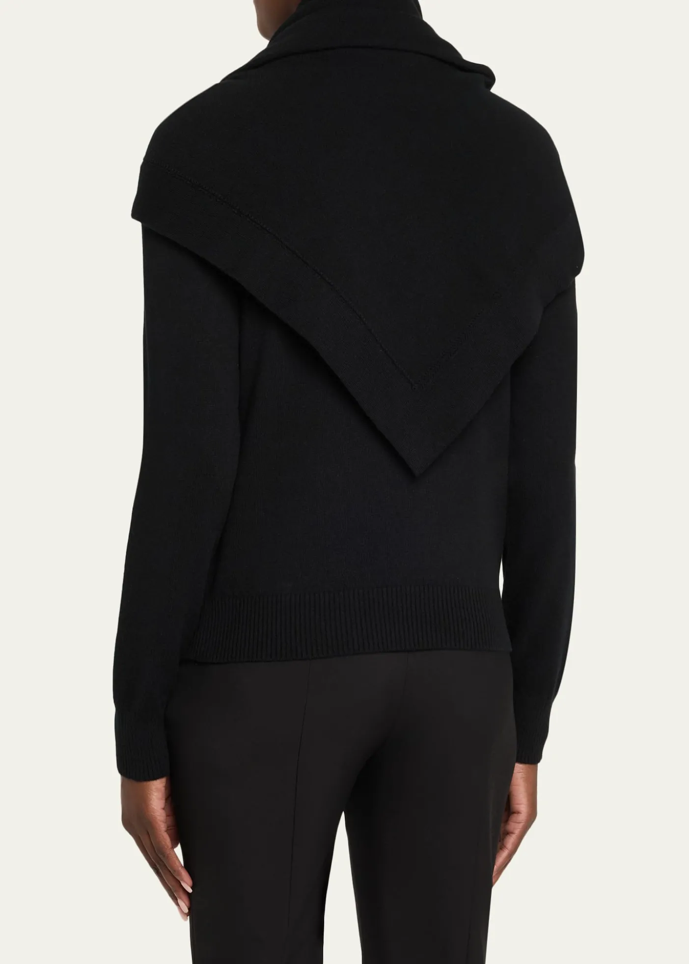 Oscar de la RentaCrewneck Cashmere Sweater With Removable Scarf