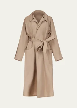 OssouArma Technical Taffeta Trench Coat