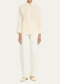 OssouRidge Long-Sleeve Cotton Poplin Shirt