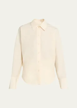 OssouRidge Long-Sleeve Cotton Poplin Shirt
