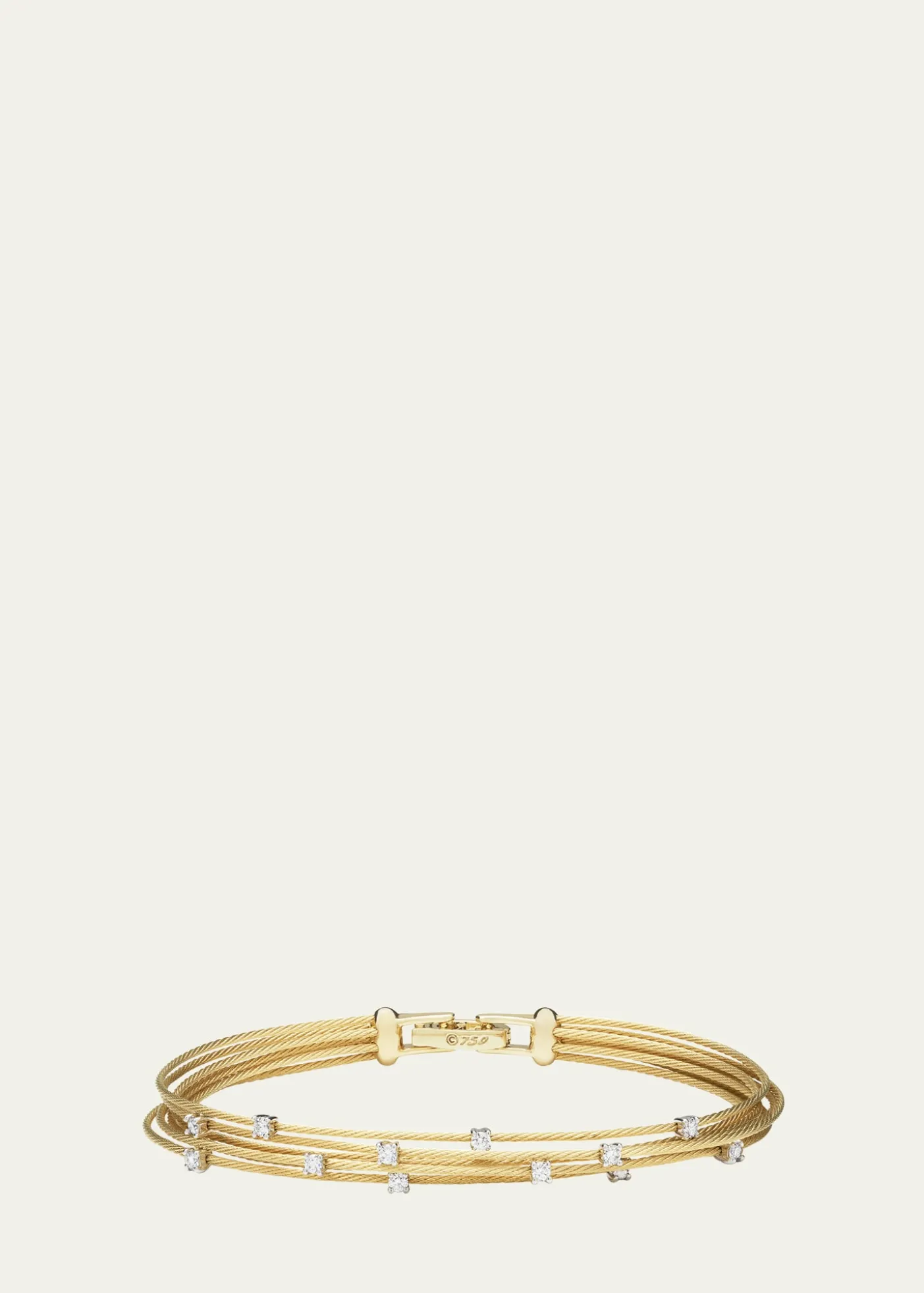 Paul MorelliSeven-Strand Cable Wire Bracelet with Diamonds
