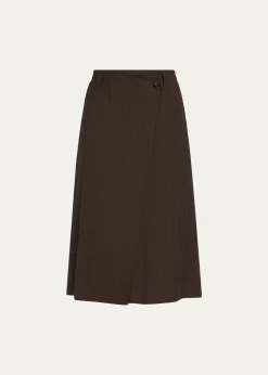 6397Pinstripe Wrap Shorts