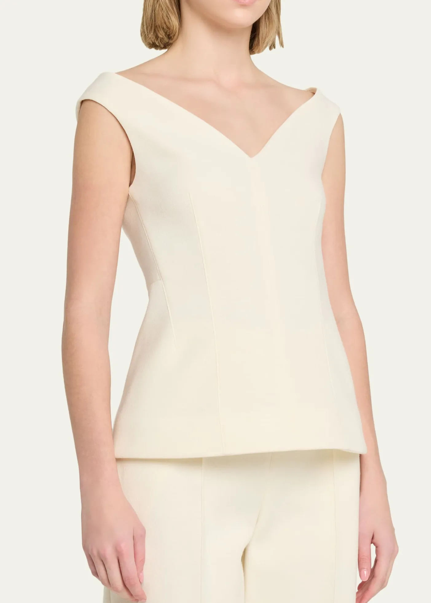 Proenza SchoulerMariam Wool Scuba V-Neck Top