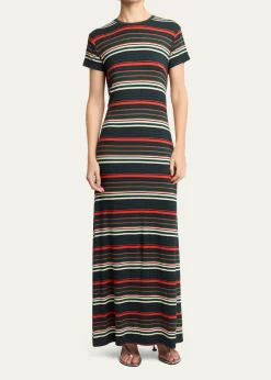 Proenza Schouler White LabelNoelle Striped Stretch Cotton Dress